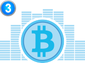 Cloiudhashing bitcoins icon.