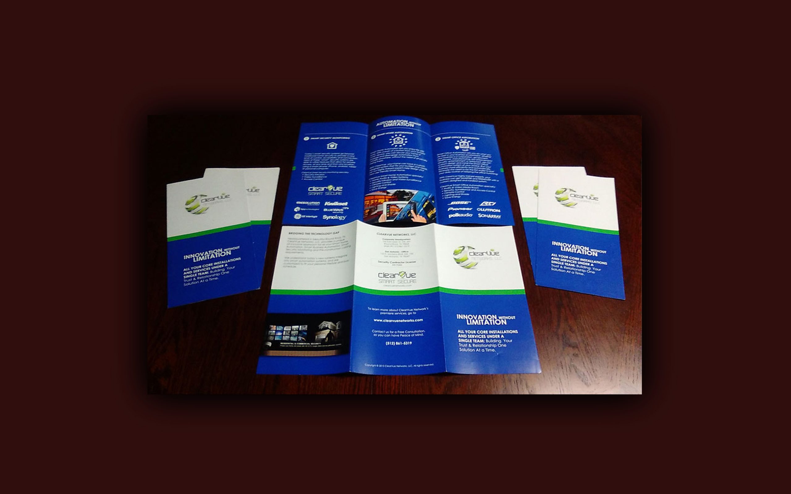 Clearvue Networks print brochure.