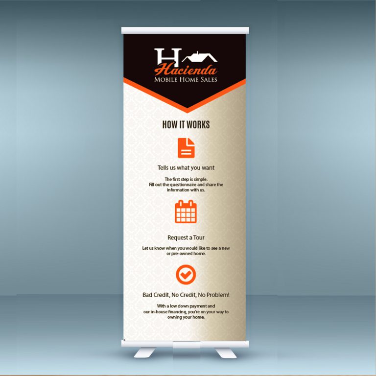 hacienda banner stand