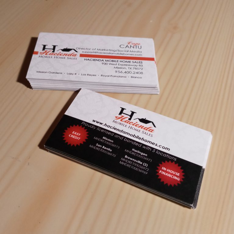 hacienda business cards