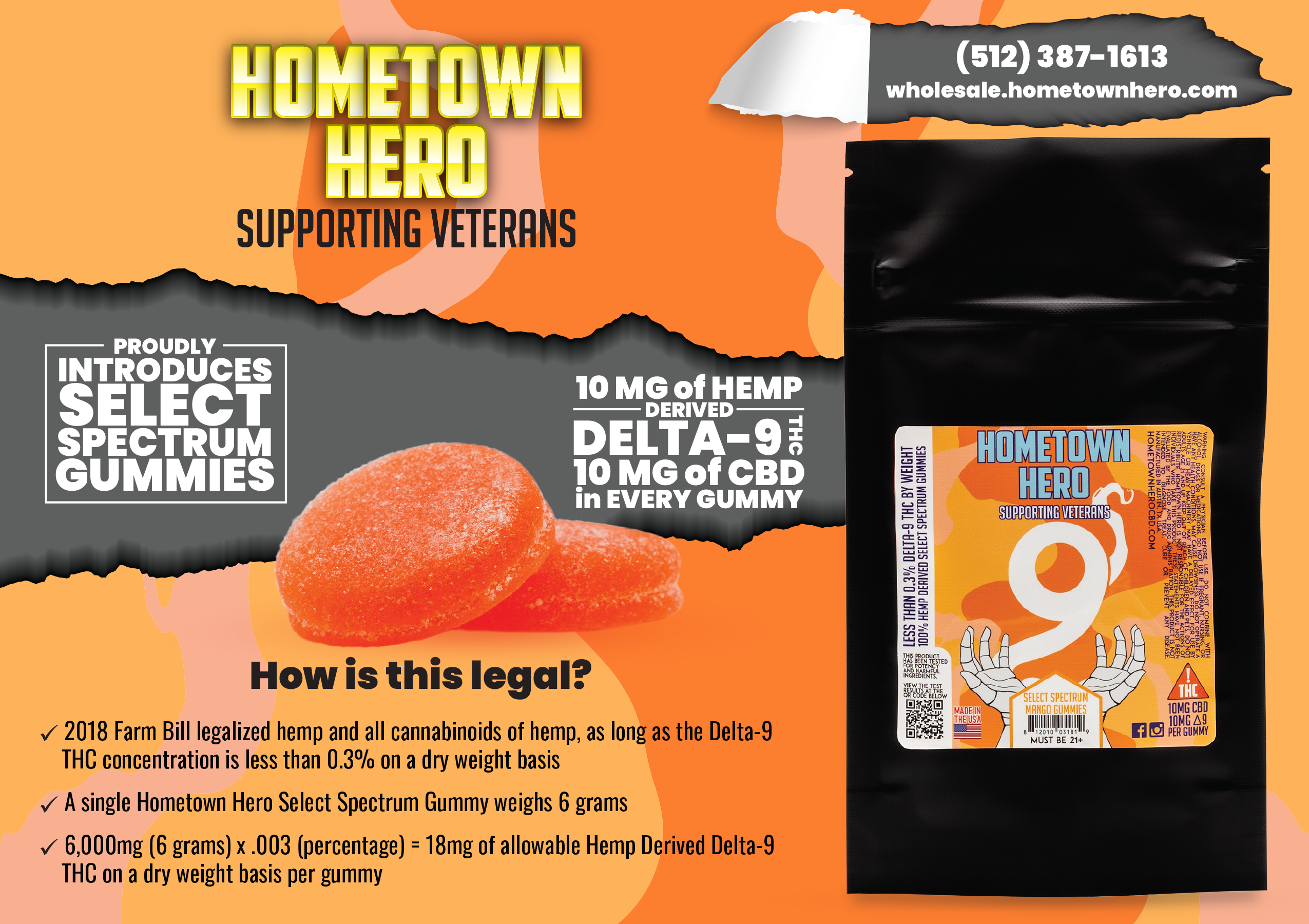 Hometownhero Max D9 Cocoa Squares front view.