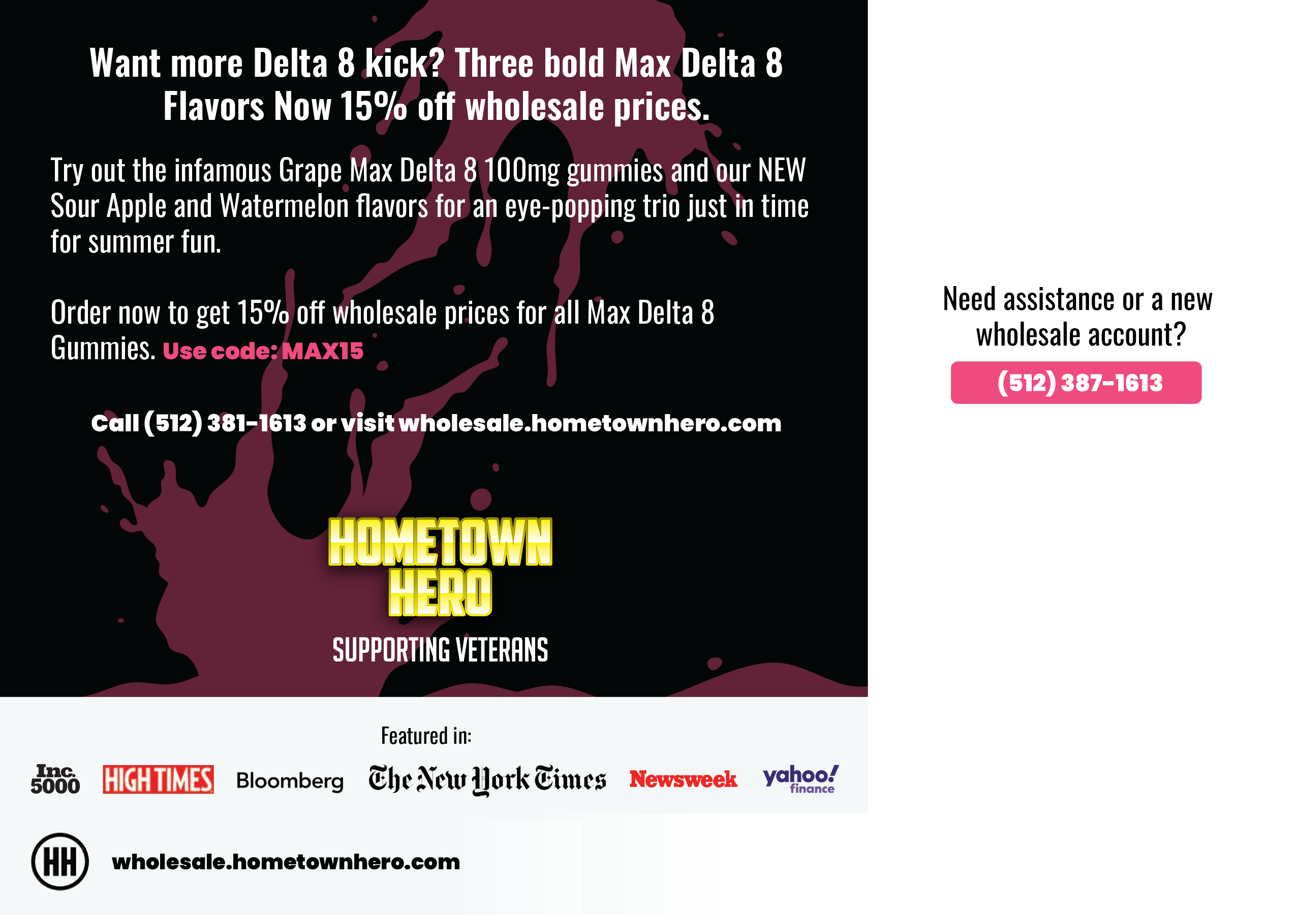 Hometownhero maxd8 mailer back view.