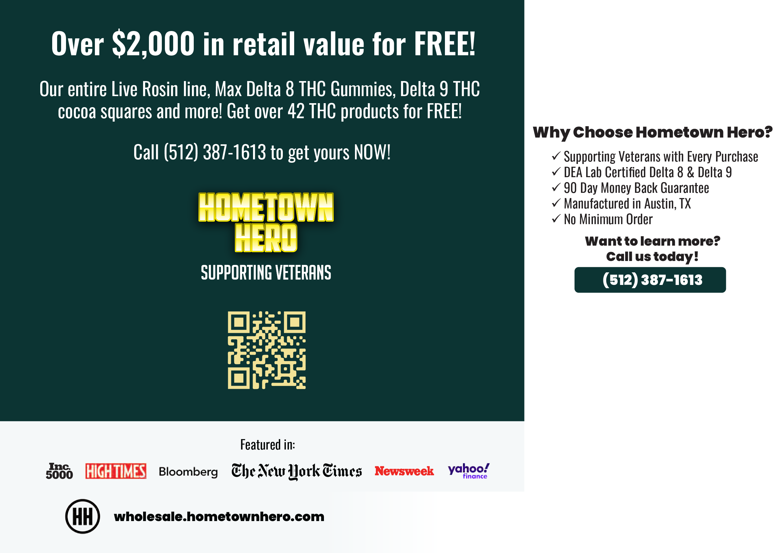 Hometownhero north carolina mailer back view.